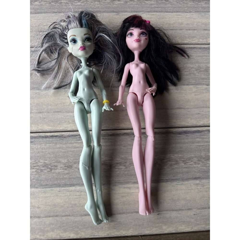 Monster High Doll Draculara And FRANKIE STEIN 2015 Mattel - Nude
